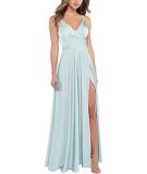 Sexy Slim Fit Strap Side Slit Long Bridesmaid Evening Gown（Processing time need 3-6 days）