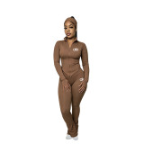 Women's Autumn Yoga Tight Fitting Sexy Long Sleeve Bell Bottom Pants Sports Set