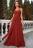 Women's Summer Chic Elegant V-Neck Chiffon Evening Formal Dress