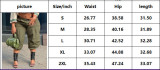 Women's Solid Color Cargo Streetwear Fashion Casual Multi-Pocket Cropped Pants
