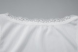 Women's Summer Fashion Slim Fit Lace Trim Strap Top