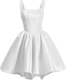 Solid Color Chic Slim Fit Short Strap Evening Dress（Processing time need 3-6 days）