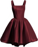 Solid Color Chic Slim Fit Short Strap Evening Dress（Processing time need 3-6 days）