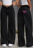 Fashion American Low Waist Loose Straight Denim Pants