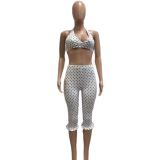 Sexy Fashion Polka Dot Casual Pants Set