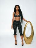 Sexy Fashion Polka Dot Casual Pants Set