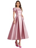 Satin Chic Slim Fit Long Evening Formal Gown Dress（Processing time need 3-6 days）