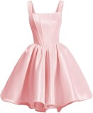 Solid Color Chic Slim Fit Short Strap Evening Dress（Processing time need 3-6 days）