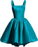 Solid Color Chic Slim Fit Short Strap Evening Dress（Processing time need 3-6 days）