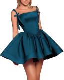 Women's Solid Color Strap Sexy Prom Evening Dress（Processing time need 3-6 days）