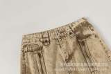 Irregular Ripped Denim Pants