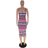 Women's Sexy Letter Print Tight Fitting Bodycon Dress