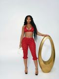 Sexy Fashion Polka Dot Casual Pants Set