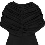 Women's Elegant Fashion Ruched Textured Solid Color Wide Leg Jumpsuit