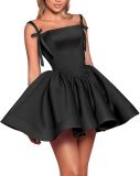 Women's Solid Color Strap Sexy Prom Evening Dress（Processing time need 3-6 days）