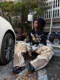Irregular Ripped Denim Pants