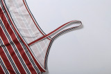 Women's Summer Sexy Slim Fit Striped Cami Top and Shorts Set