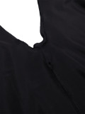 Women Summer Slash-Shoulder Cape/Strapless Top & Wide-Leg Shorts 3-Piece Set