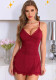 Women Red Dress with Thong Sexy Lingerie