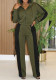 Women Spring/Autumn Casual Color-Block Patchwork Hoodie & Joggers Set