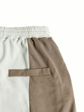 Women Spring/Autumn Casual Color-Block Patchwork Hoodie & Joggers Set