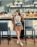 Women African-Style Casual Printed Top and Skirt 2-Piece Set