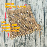 Women Crochet Shell Bikini & Skirt Beach Swimwear 3-Piece Set