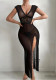 Women Black Lace Mesh Dress with Thong Sexy Lingerie