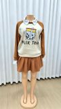 Women African-Style Casual Printed Top and Skirt 2-Piece Set