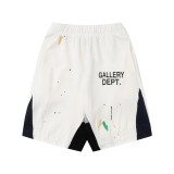Men's Summer Paint-Splatter Graffiti Color-Block Printed Shorts