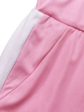 Women Casual Summer Polo-Collar Short-Sleeve Top & Pant Set
