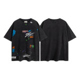 Men's Casual Round-Neck Printed Short-Sleeve T-Shirt