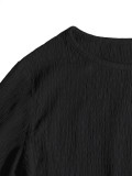 Women Elegant Casual Irregular Long-Sleeve Top & Wide-Leg Pants Set