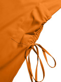 Women Elegant Casual Sleeveless V-Neck Side-Drawstring Dress