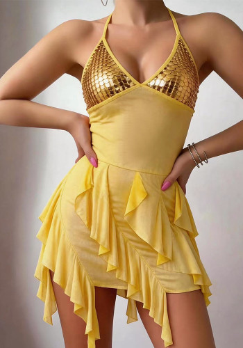 Women Sequins Dress with Thong Sexy Lingerie