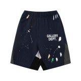 Men's Summer Paint-Splatter Graffiti Color-Block Printed Shorts