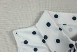 Women's Slim Fit Sleeveless V-Neck Polka Dot Two-Piece Shorts Set