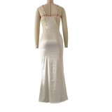 Women's Chic Satin Lace Patchwork Sexy Strap Dress