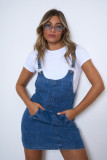 Women's Street Style Slim Fit Denim Overall Dress