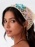 Holidays Crochet Mesh Starfish Beach Headscarf Shawl Mini Skirt Cover-Up