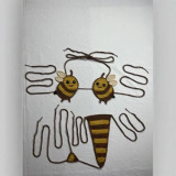 Women's Fashion Colorblock Bee Cartoon Crochet Bikini