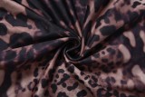 Women's Summer Sequin Leopard Print Cut-Out Strapless Dress