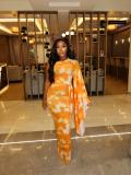 Women's Summer Tie-Dye Print Sexy Holidays Style Long Dress