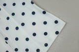 Women's Slim Fit Sleeveless V-Neck Polka Dot Two-Piece Shorts Set