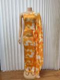 Women's Summer Tie-Dye Print Sexy Holidays Style Long Dress