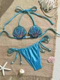 Women's Shell Two-Piece Bikini Swimsuit Set