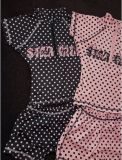 Women's Summer Fashion Sport Letter Print Polka Dot Two-Piece Shorts Set