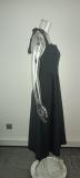 Women's Spring Chic Wide Strap Halter Neck Low Back Dress