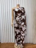 Women's Summer Tie-Dye Print Sexy Holidays Style Long Dress