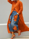 Women's Floral Print High Waist Loose Wide Leg Cropped Denim Pants